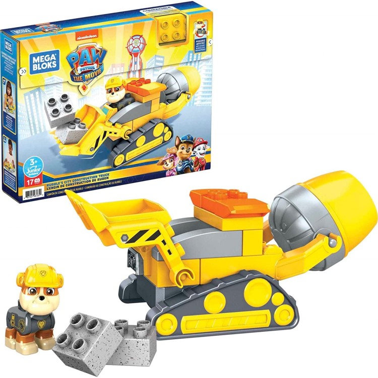 Mega Bloks Paw Patrol The Movie Rubble's City Construction Truck