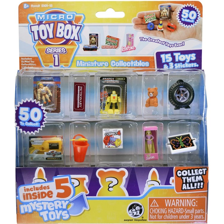 Micro Toy Box 15 Pack - Series 1 (Pack Contents May Vary From Picture Shown)