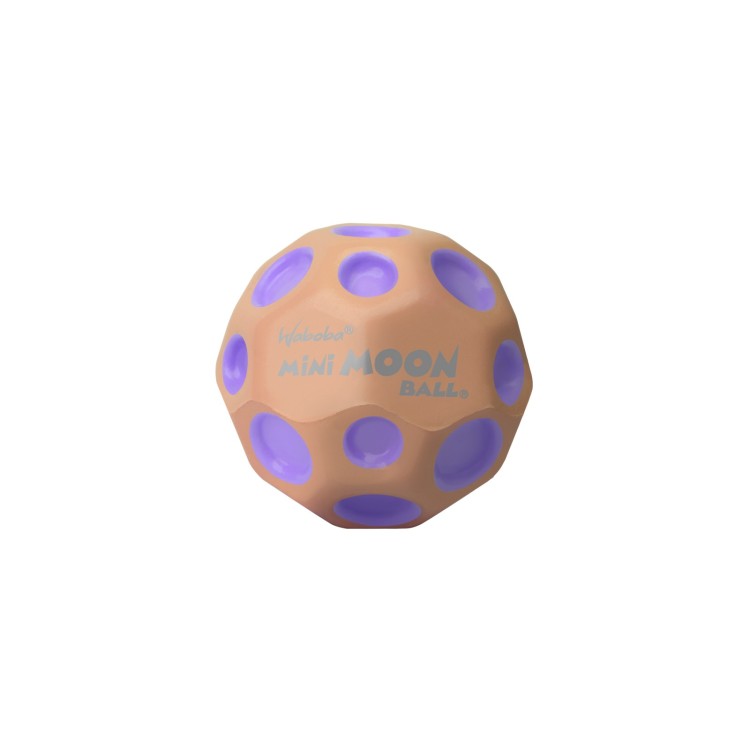 Mini Moon Ball - Pastel Orange with Purple Dots
