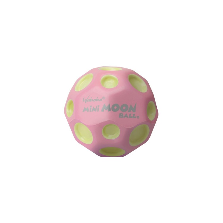 Mini Moon Ball - Pastel Pink with Yellow Dots