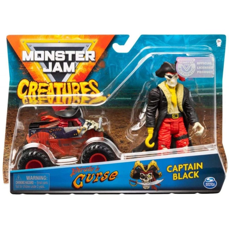 Monster Jam Creatures Pirate's Curse and Captain Black Pack