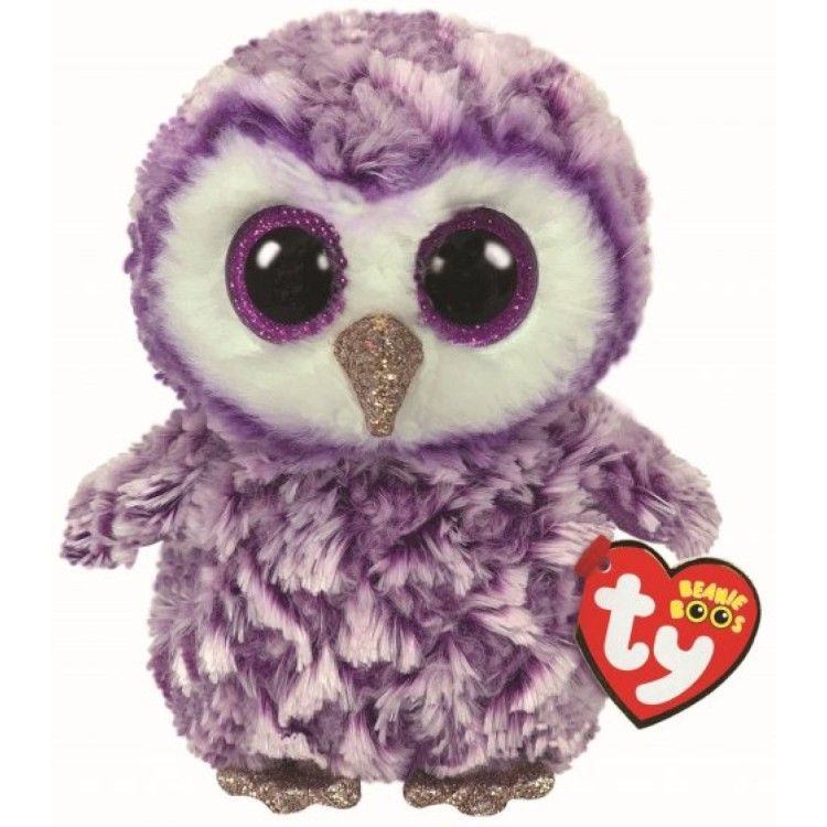 TY Moonlight the Owl Beanie Boo Regular Size