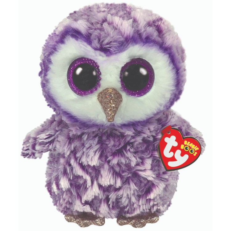 TY Moonlight the Owl Beanie Boo Medium Size