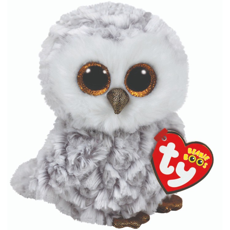 TY Owlette the White Owl Beanie Boo Regular Size