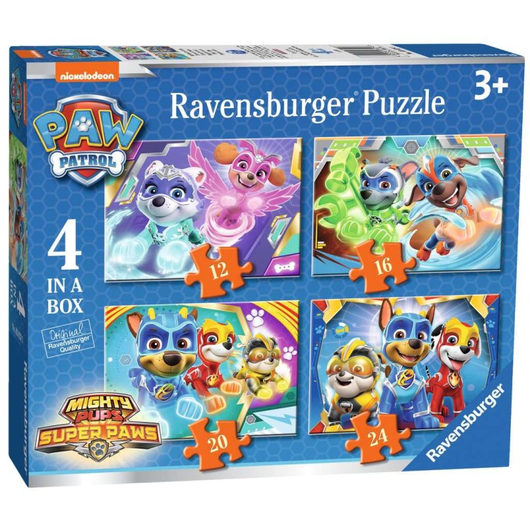 Ravensburger Paw Patrol Mighty Pups 4 in a Box Jigsaw Puzzles