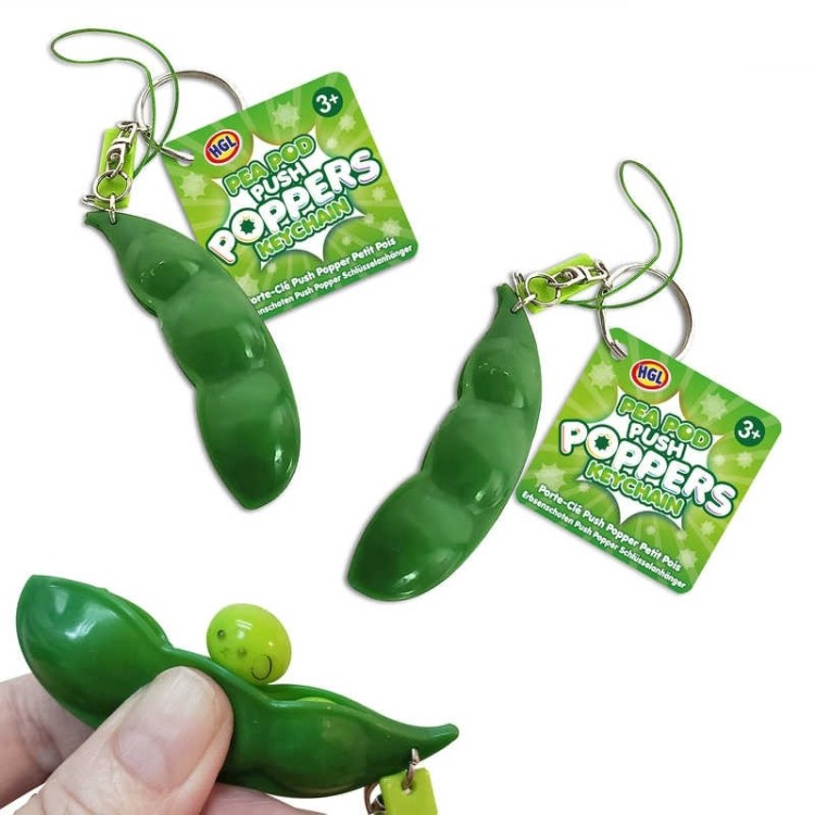 Pea Pod Push Poppers Keychain (One Supplied)