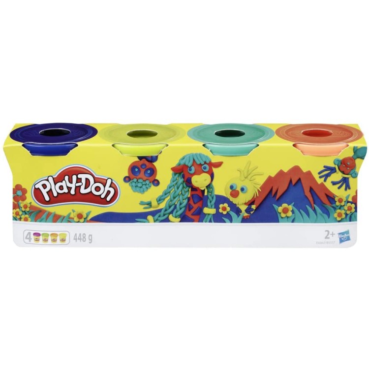 Play-Doh Pack of 4 Classic Colours Wild Animals