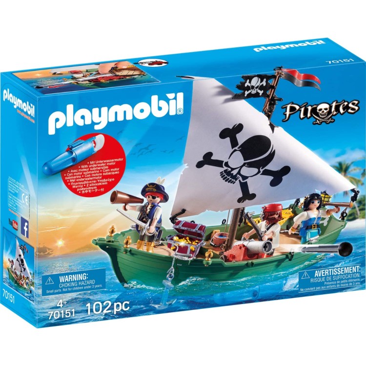 Playmobil 70151 Pirate Ship with Underwater Motor Set