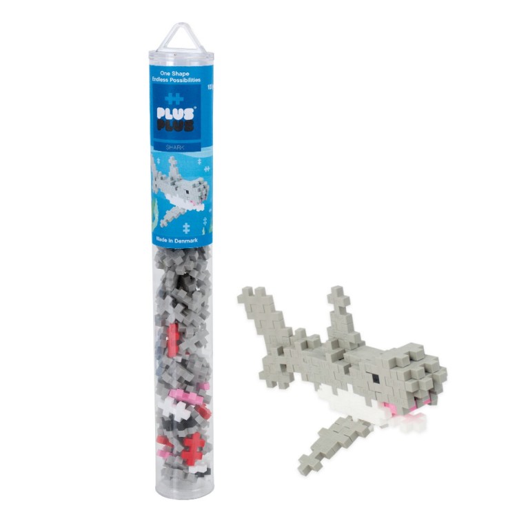 Plus Plus Shark Tube of 100 Pieces