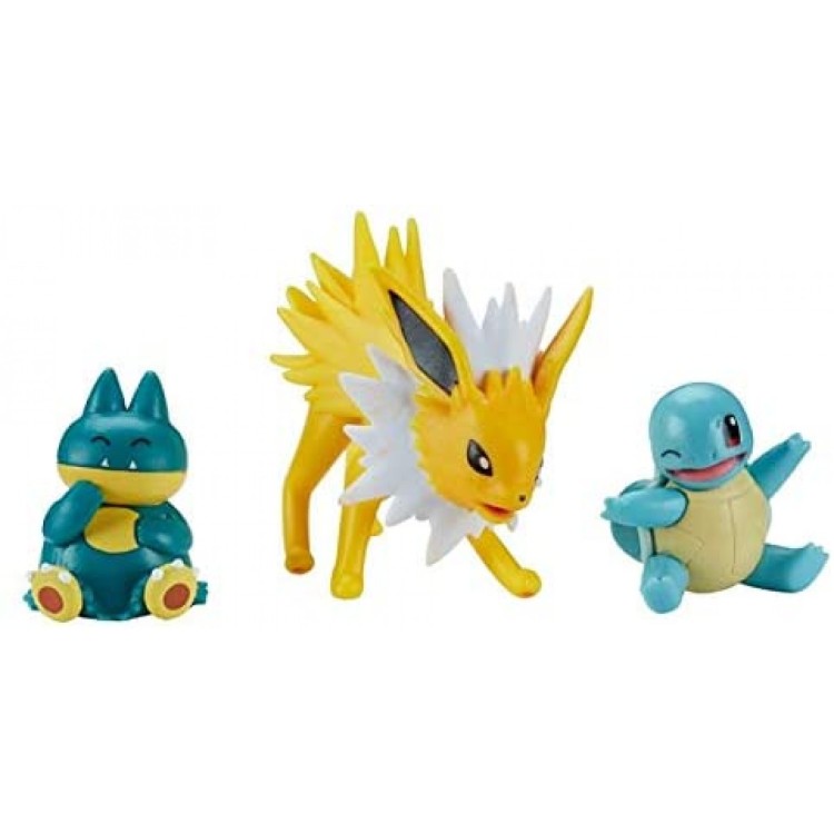 Pokemon Battle Figure Set - Jolteon, Squirtle and Munchlax