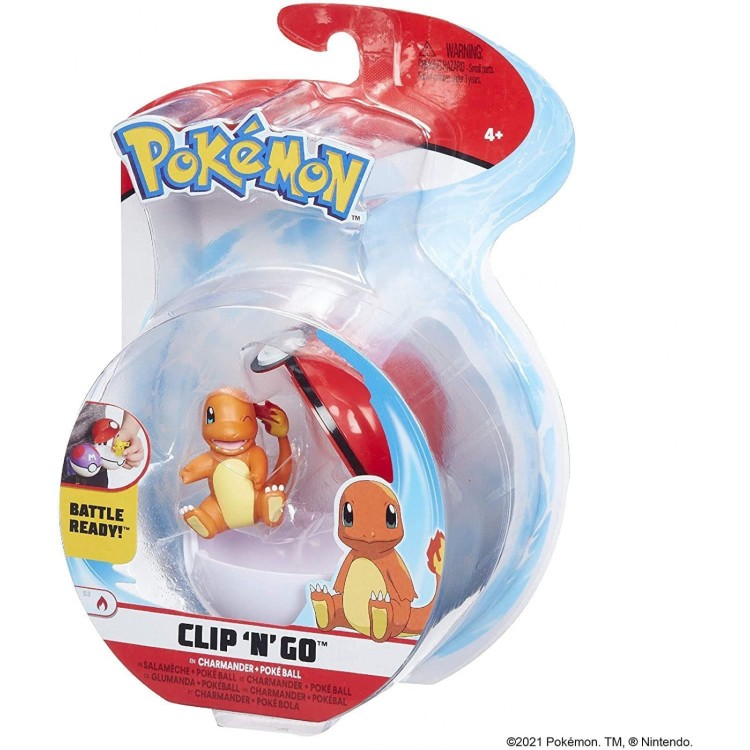 Pokemon Clip n Go Pokeball with Charmander Figure