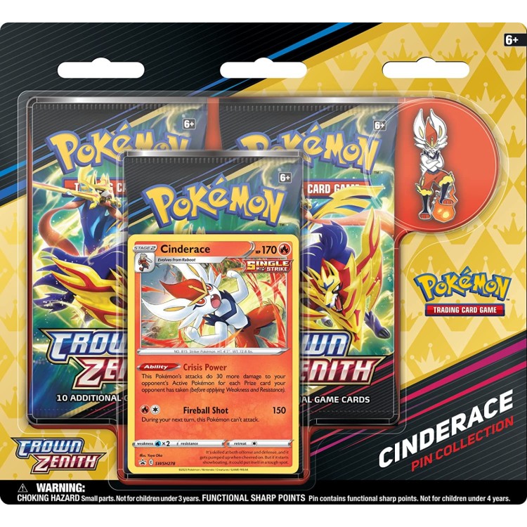 Pokemon TCG: Crown Zenith Pin Collection - Cinderace