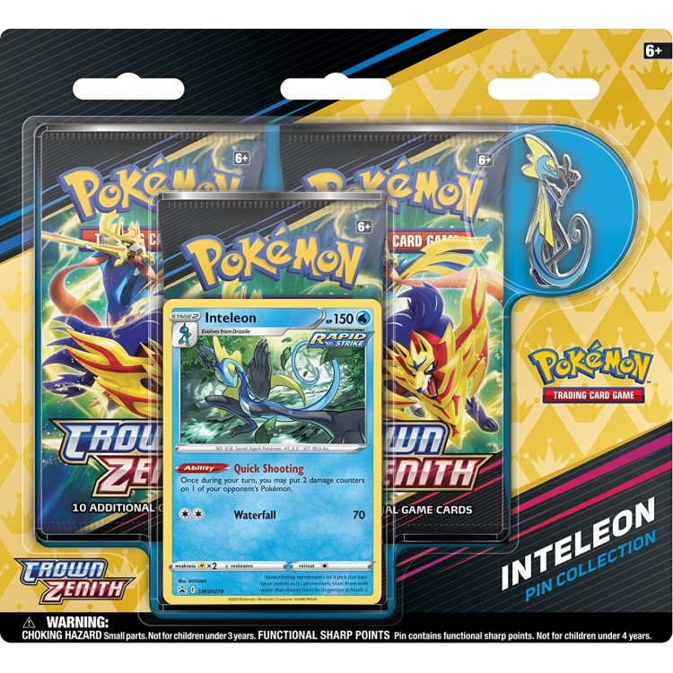 Pokemon TCG: Crown Zenith Pin Collection - Inteleon