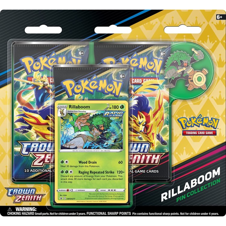Pokemon TCG: Crown Zenith Pin Collection - Rillaboom