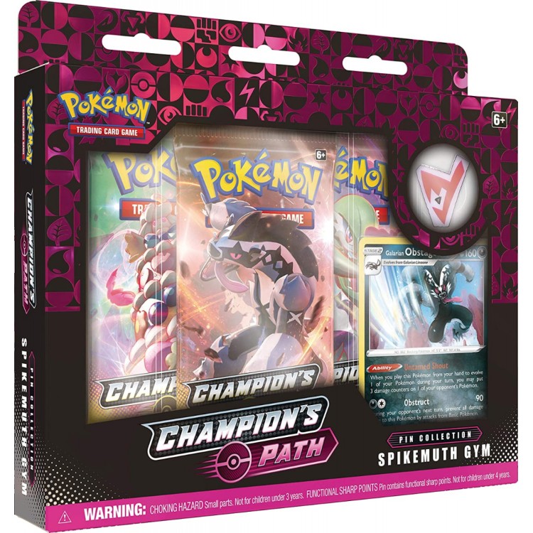 Pokemon TCG Champions Path Spikemuth Gym Pin Collection Set