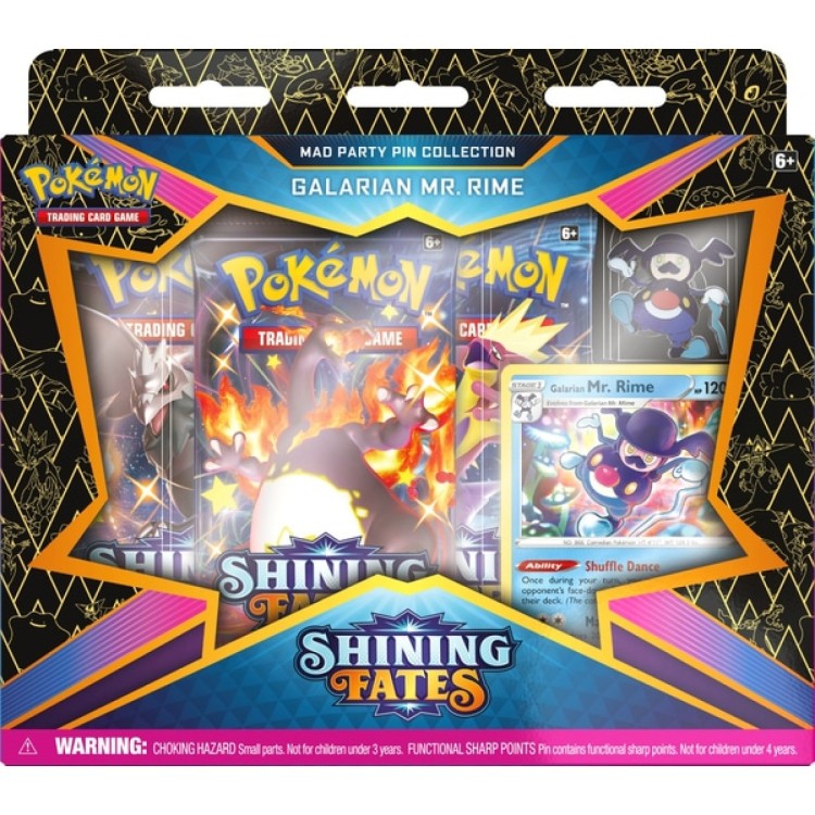 Pokemon TCG Shining Fates Galarian Mr. Rime Mad Party Pin Collection