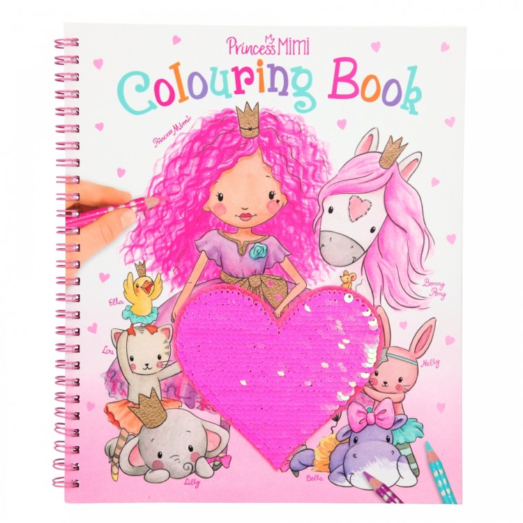 Princess Mimi Colouring Book with Sequin Front