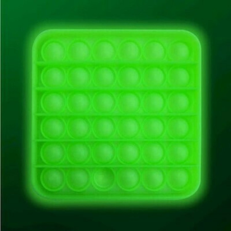 Push Popper Toy - Glow in the Dark (One Colour/Shape Chosen at Random)