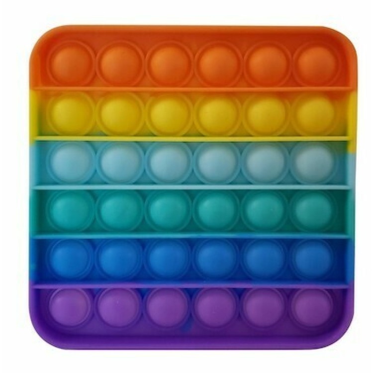 Push Popper Toy - Rainbow (One Shape Chosen at Random)