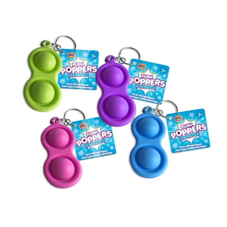 Push Poppers Keychain (One Colour Chosen at Random)