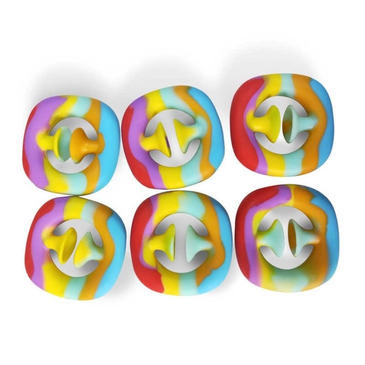 Rainbow Push Snapper Fidget Toy (One Supplied)