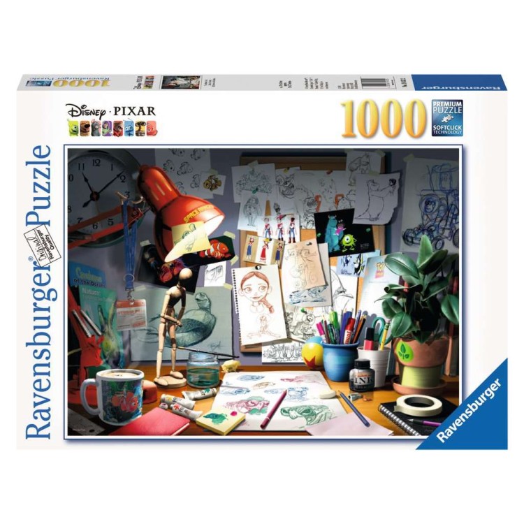 Ravensburger Disney Pixar The Artists Desk 1000 Piece Jigsaw Puzzle