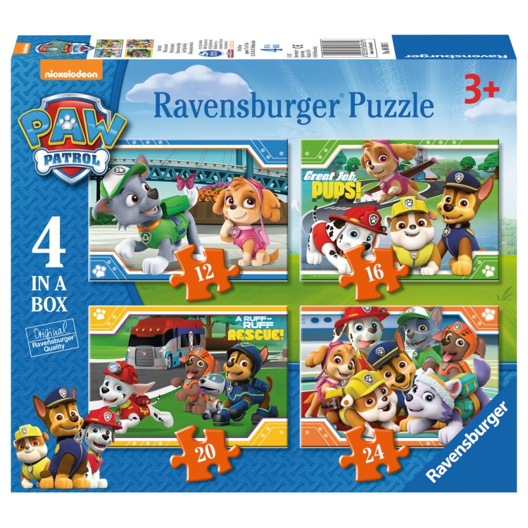Ravensburger Paw Patrol Four in a Box Jigsaw Puzzles