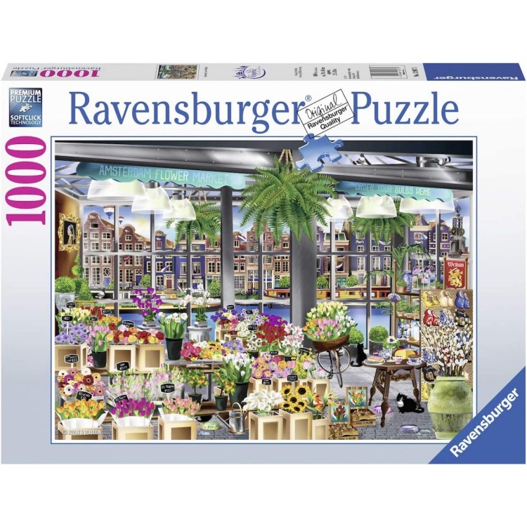 Ravensburger Amsterdam Flower Market 1000 Piece Jigsaw Puzzle