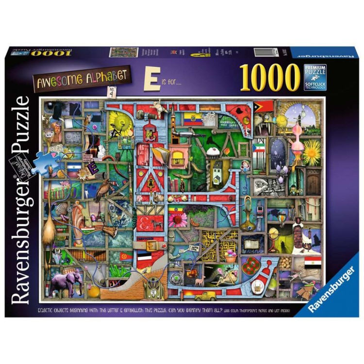 Ravensburger Awesome Alphabet E is For 1000 Piece Jigsaw Puzzle