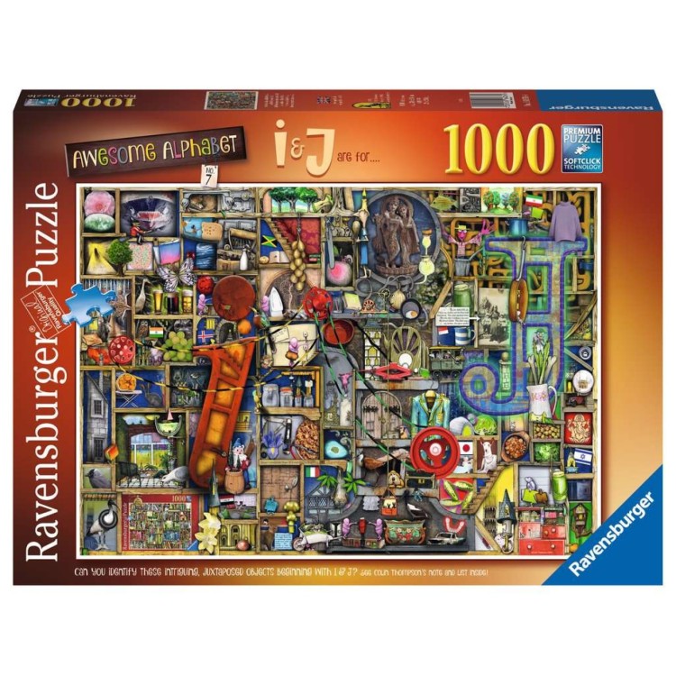 Ravensburger Awesome Alphabet I & J 1000 Piece Jigsaw Puzzle