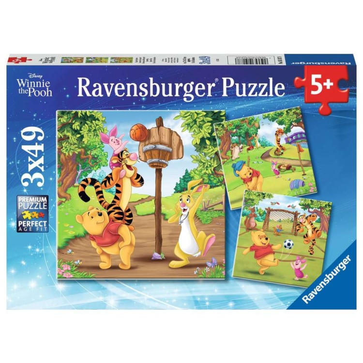 Ravensburger Disney Winnie the Pooh Sports Day 3 x 49 Piece Jigsaw Puzzles