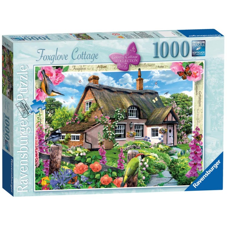 Ravensburger Foxglove Cottage 1000 Piece Jigsaw Puzzle