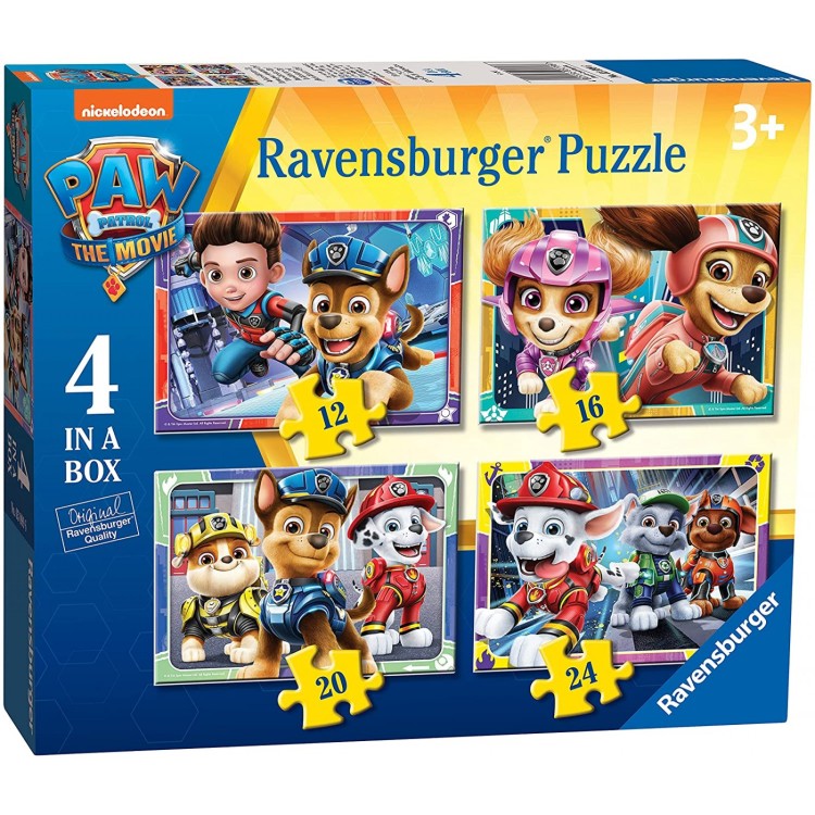 Ravensburger Paw Patrol The Movie Four in a Box Jigsaw Puzzles