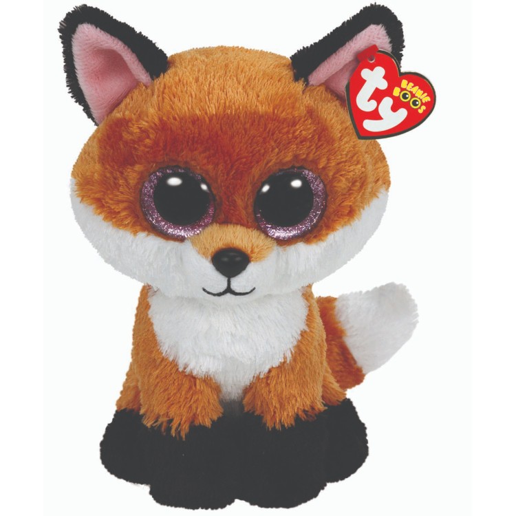 TY Slick the Fox Beanie Boo Medium Size