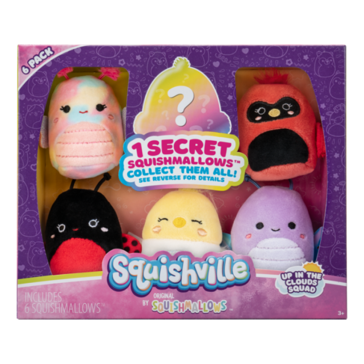 Squishville Mystery Mini Squishmallows Pack of 6 - Up In The Clouds Squad