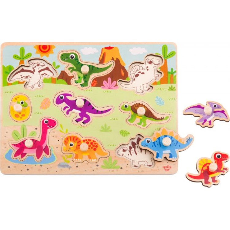Tooky Toys Wooden Dinosaur Puzzle