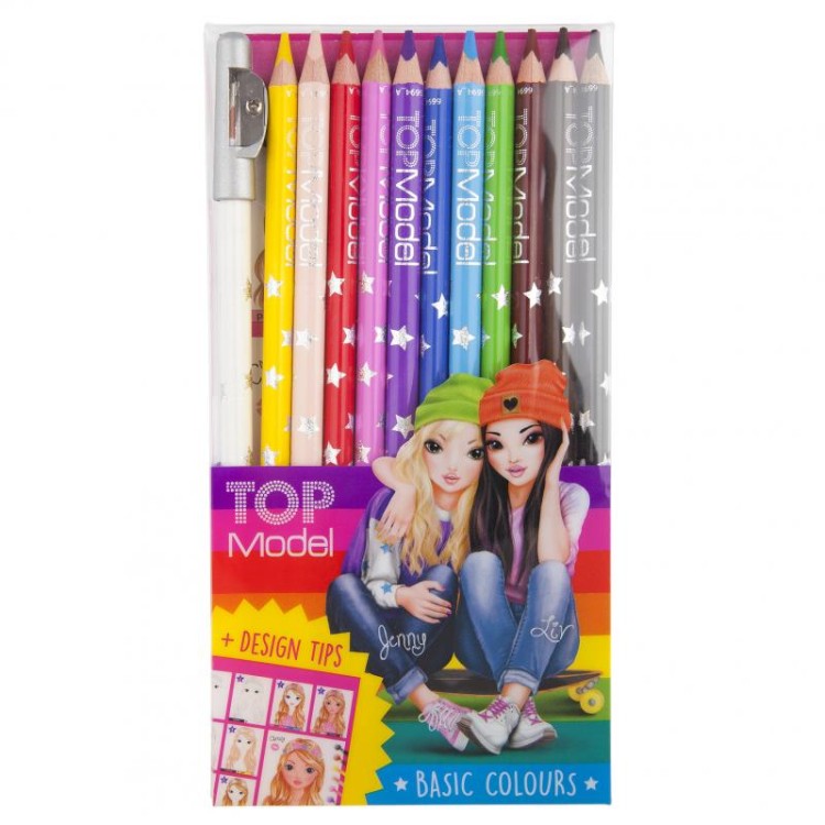 Top Model Pack of 12 Coloured Pencils