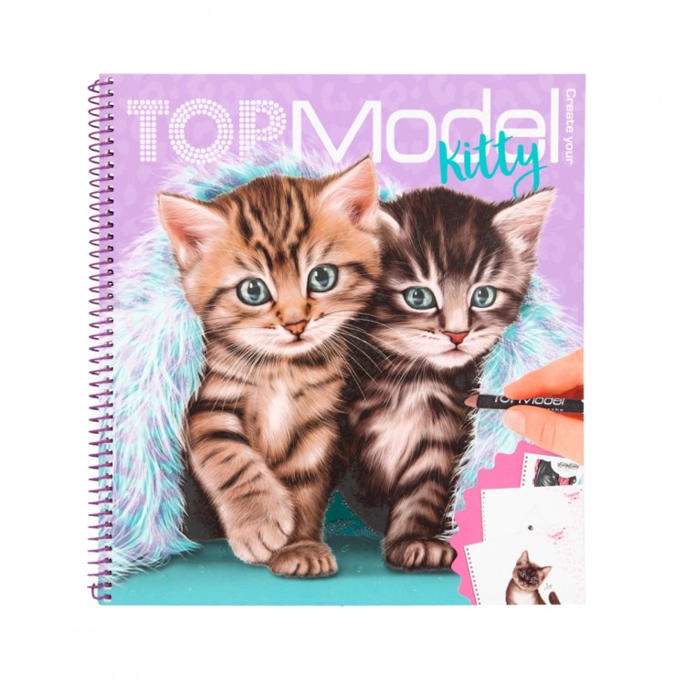 Top Model Create Your Kitty Colouring Design Book
