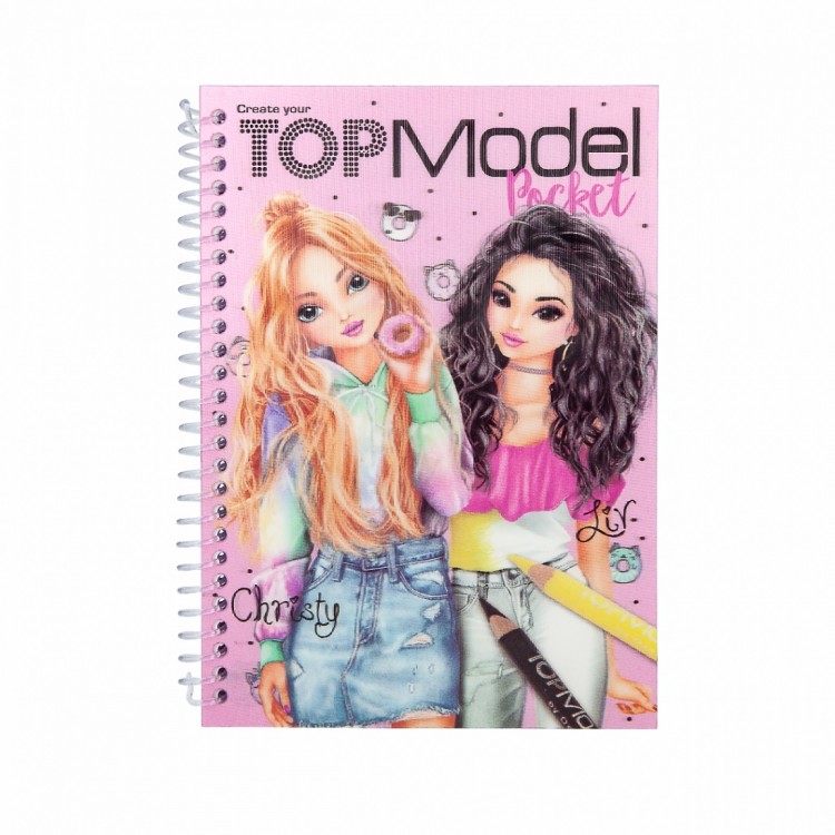 Top Model Pocket Colouring Book 3D Cover - Christy and Liv - Bright ...