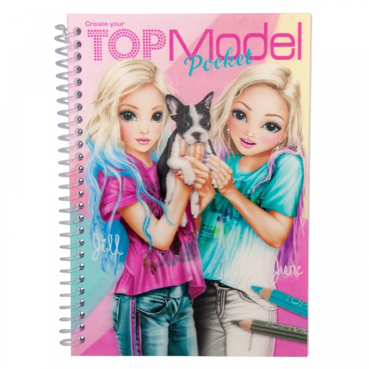 Top Model Pocket Colouring Book with Jill and June Cover