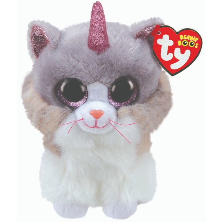 TY Asher the Cat with Horn Beanie Boo Regular Size 