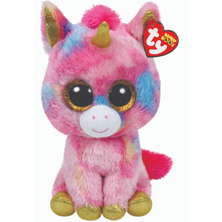 TY Fantasia the Unicorn Beanie Boo Medium Size