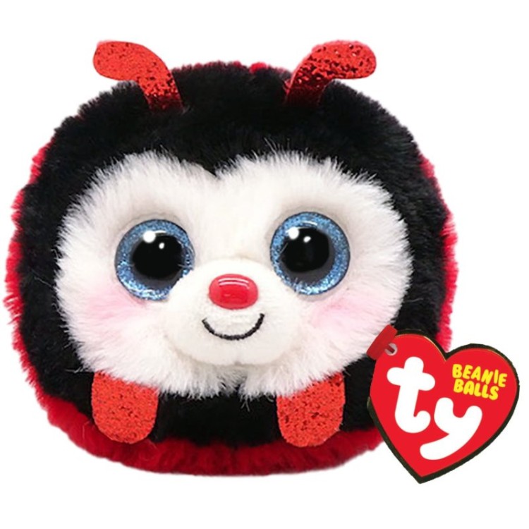 TY Izzy the Ladybug Beanie Balls Plush Puffies