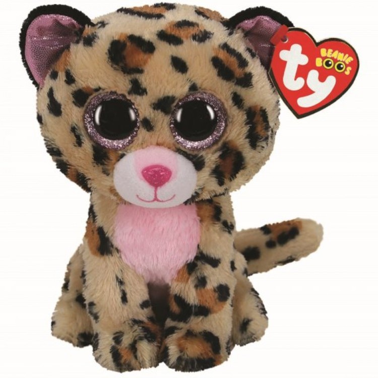 TY Livvie the Leopard Beanie Boo Regular Size