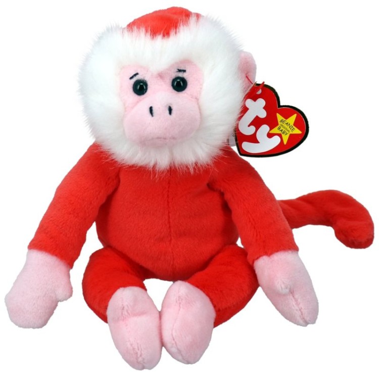 TY Original Beanie Baby Plush Foster the Monkey II Beanie Babies Bright Star Toys