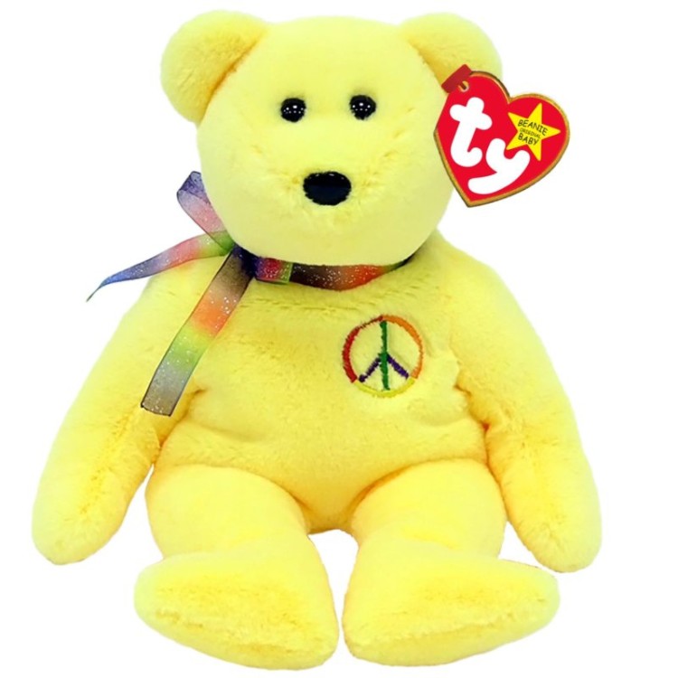 TY Original Beanie Baby Plush - Peace Bear II (Babies)