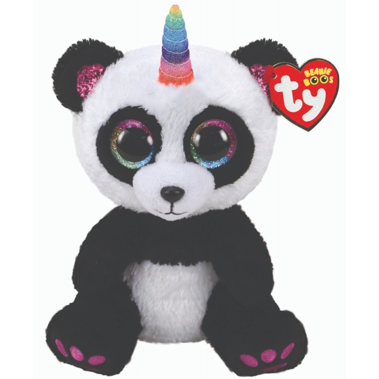 TY Paris the Panda with Horn Beanie Boo Medium Size