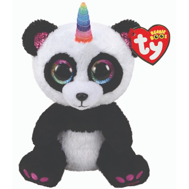 TY Paris the Panda with Horn Beanie Boo Regular Size