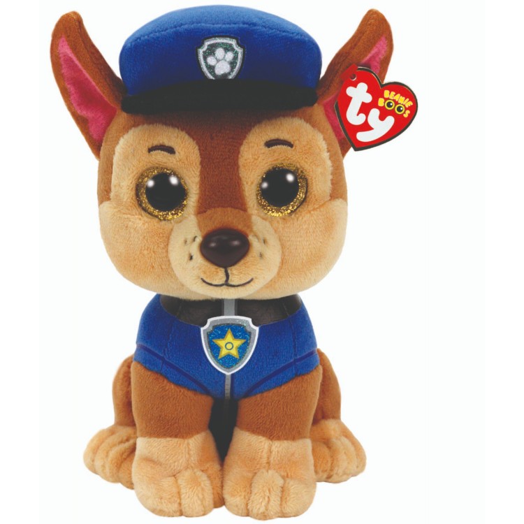 TY Paw Patrol Chase Beanie Boo Medium Size