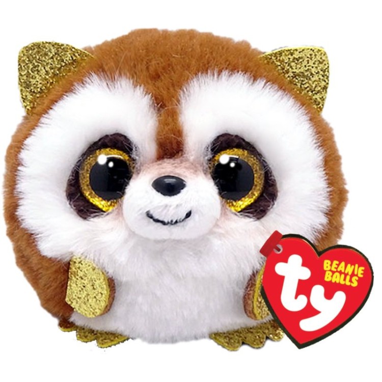 TY Pickpocket the Raccoon Beanie Balls Puffies